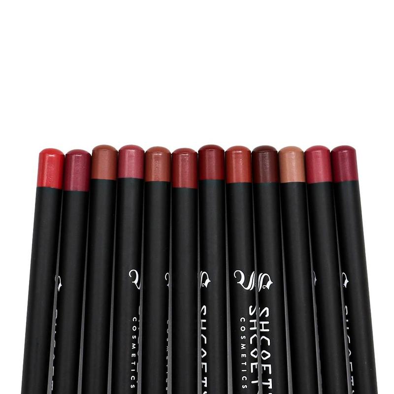 Long Lasting Matte Lip Liner Set, 12pcs set Outlining Lip Pen, Lip Liners, Smudge Proof Lip Liner Pencil, Lip Liner Stain, Tinted Moisturizing Lip Liner, Brown Lip Liner, Summer Makeup Gifts, Boyfriend Gift, Christmas Gift