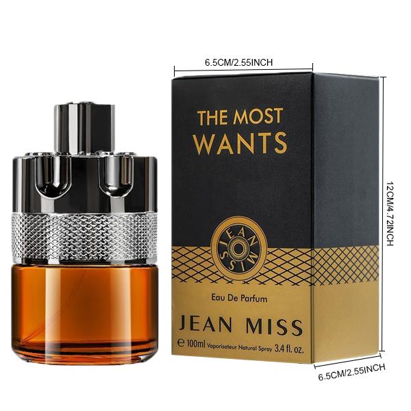 Men's Perfume 100ml Midnight Chase Long Lasting Fragrance Wanted Perfume Woody Smell Cologne Suitable for Men Eau de Toilette Woody, Citrus & Spicy Fragrance - Fresh Notes of Cardamom