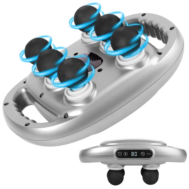 6-Head Deep Tissue Massage Gun, High-Frequency Percussion Massager for Back, Legs, Neck, and Shoulders - Full Body Muscle Pain Relief, Daily Gift Handle Comfort Adjustable