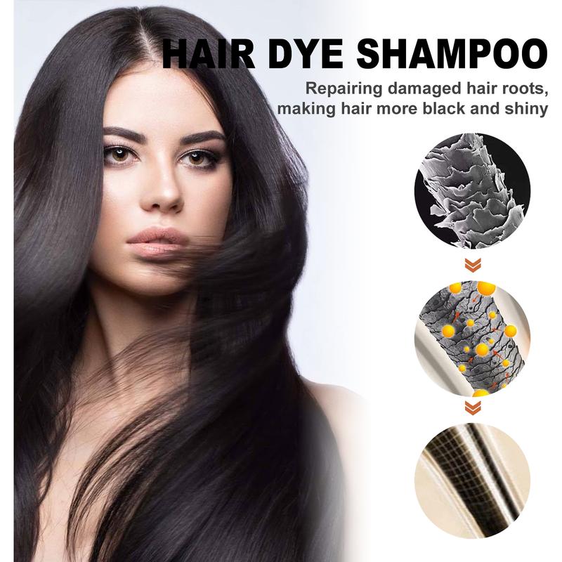 Hair Dye Shampoo-Black Hair Color Shampoo Instant 3 in 1 +99% Gray Hair Coverage - Herbal Ingredients - Multiple Colors Available Haircare