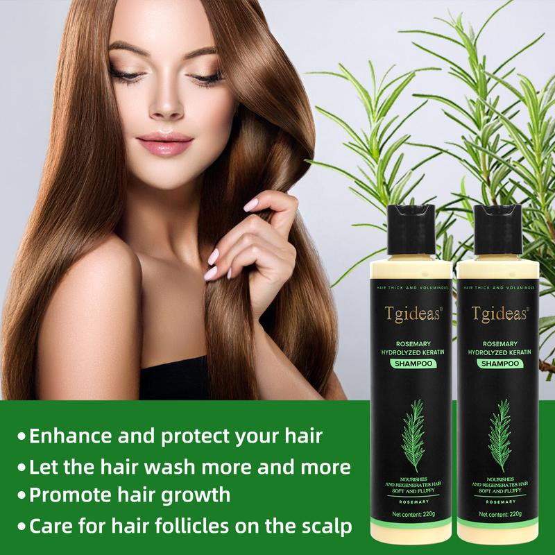 Tgideas Rosemary Leaf Oil & Hydrolyzed Keratin Shampoo-Nourishes and Regenerates Hair-Soft and Fluffy for Men and Women Cleansing Conditioner