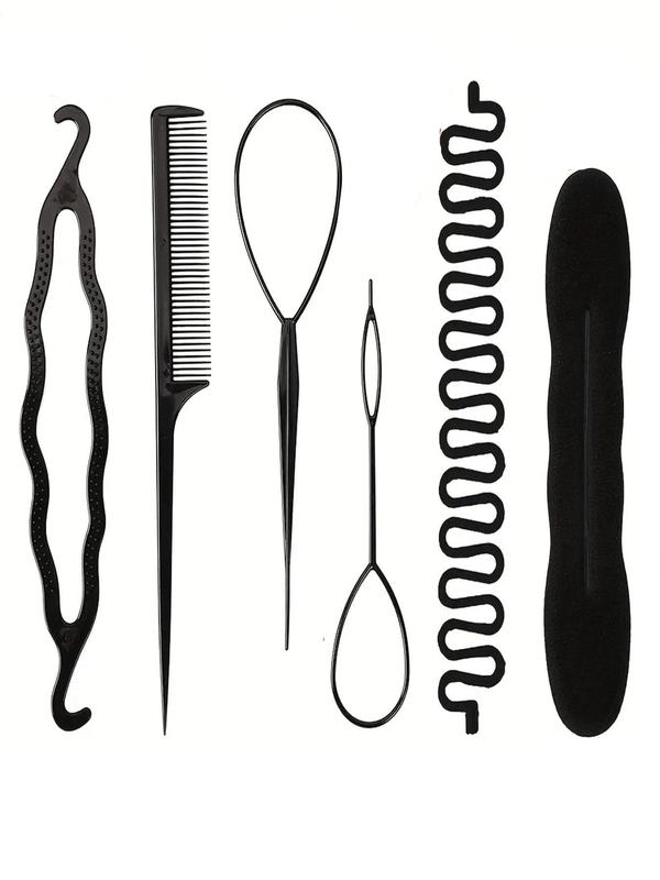 6pcs Hair Styling Accessories Kit, Bun Maker Hair Braid Tool for Making Diy Hair Style, Magic Hair Twist Styling Accessories for Girls and Women