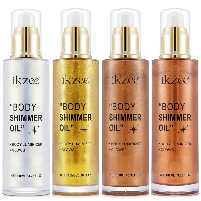 2024 Summer Viral - Ikzee Shimmer Body Oil, Glitter Body Moisturizing, Light Shimmering Glow (3.38 Fl Oz Pack of 1) Body Care Moisturize