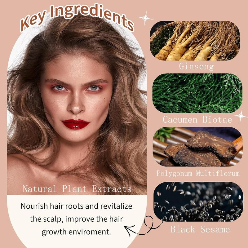 [Christmas Gift] Black hair dye shampoo,Herbal ingredients color shampoo,Semi-permanent hair type haircare,Natural hair color shampoo, 500ML 3-in-1 Color