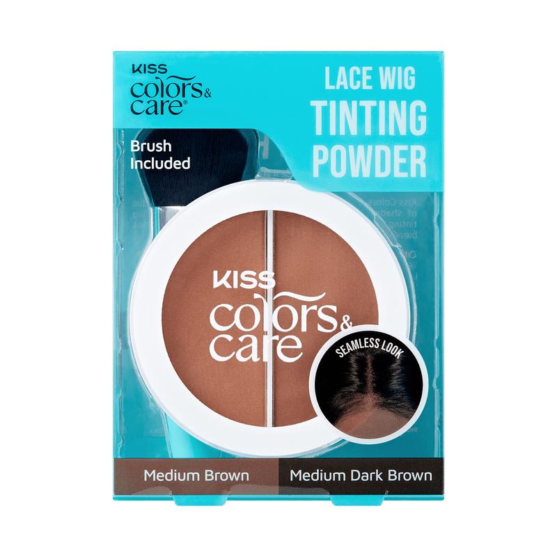 KISS Colors & Care Lace Wig Tinting Powder, 0.28 oz – Dark Duo