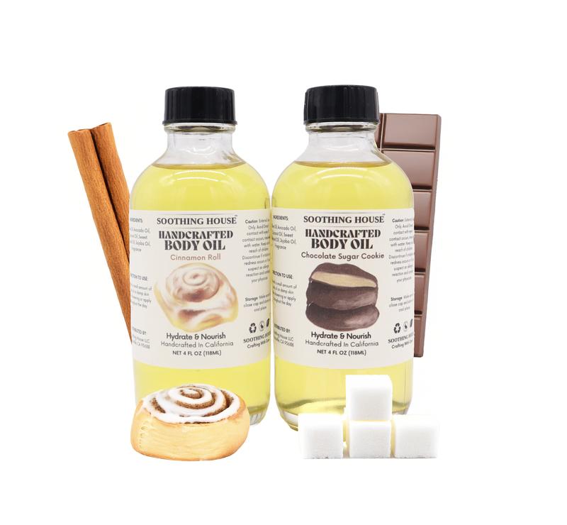 Christmas Body Oil Bundle - Chocolate Sugar Cookie & Cinnamon Roll