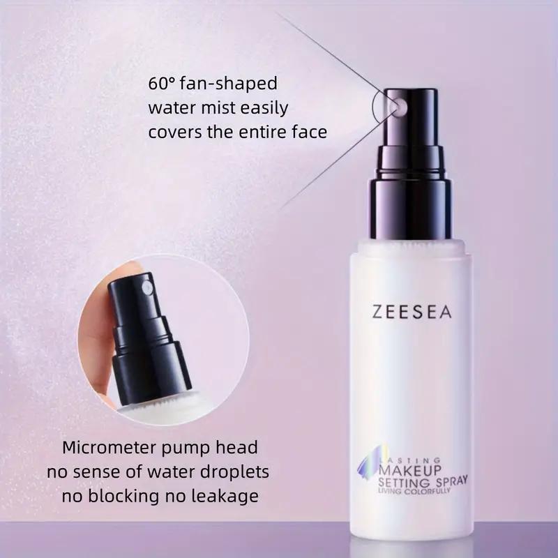 ZEESEA Long Lasting Fine Shimmer Setting Spray, 36 Hour Waterproof with Fine Shimmer, 3.8 fl oz Makeup Sensitive