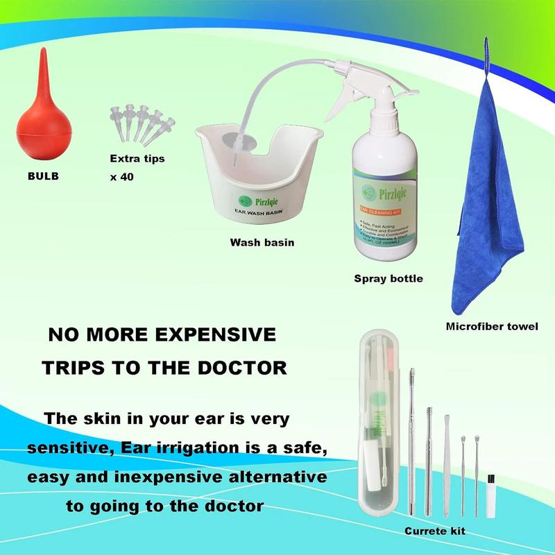 Ear Cleaning Tool Set, 1 Set Ear Wax Removal Tool, Easy To Operate Ear Wax Cleaning Tool, Ear Wash Kit for Adults & Children