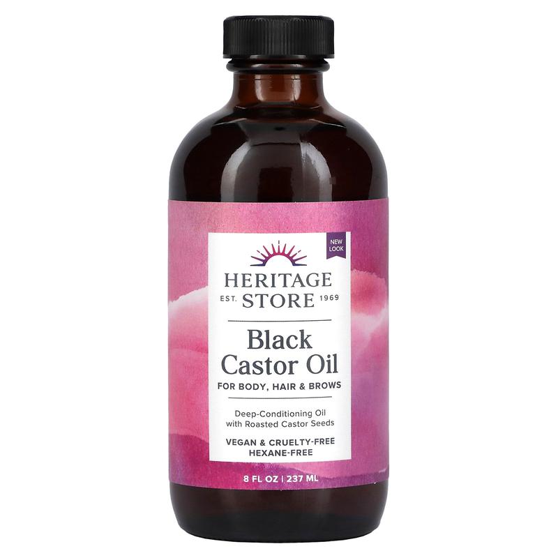 Heritage Store Black Castor Oil, 8 fl oz (237 ml)