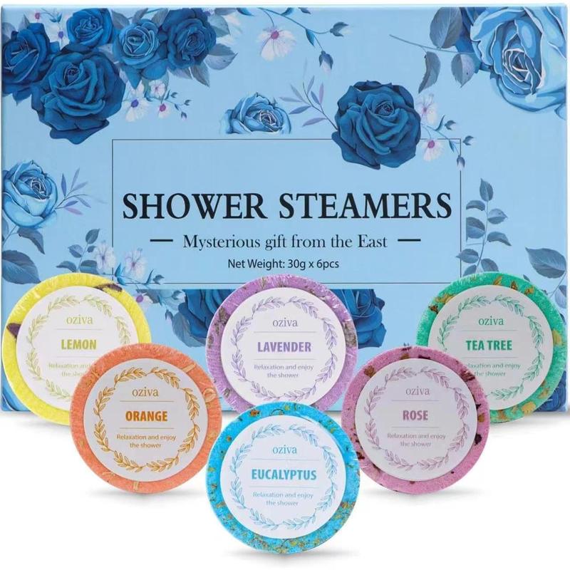 Aromatherapy Shower Steamers- Box of 6 Premium Shower Bombs with Essential Oils. Self Care Christmas Gifts for Women and Stocking Stuffers for Adults and Teens Holiday Gifts for Women.