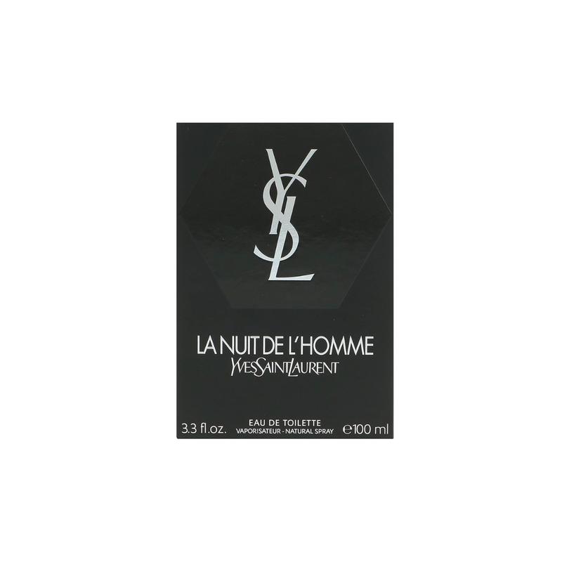 YSL La Nuit De L'Homme Eau de Toilette Spray for Men, 3.3 Fl Oz  100 ML - Full Size Warm & Spicy, Cool Spices, Bright Fragrance