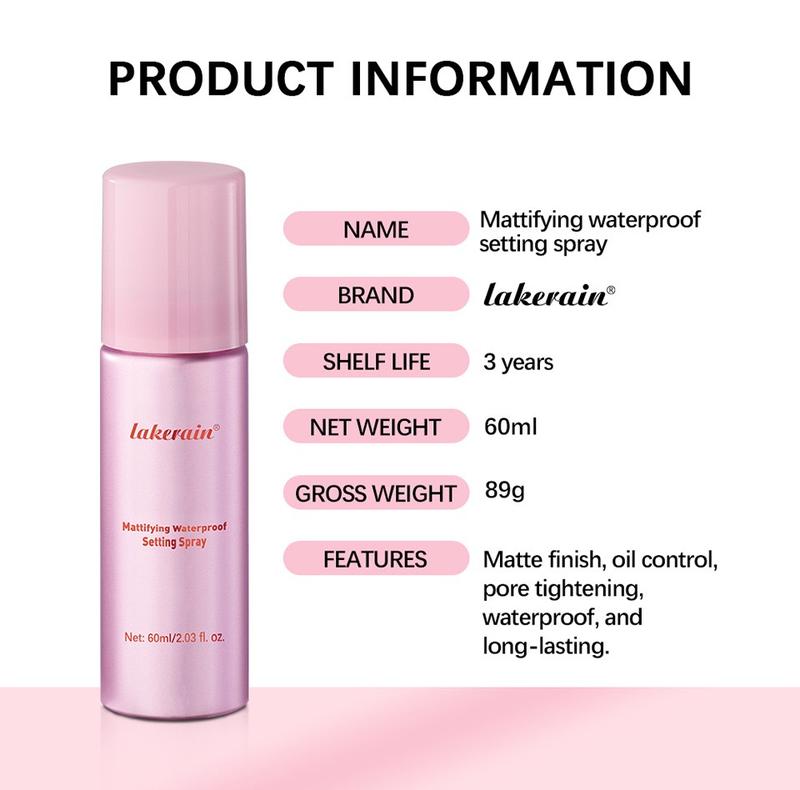 Matte waterproof setting spray for a long-lasting matte finish that is waterproof and doesn't blend matte setting spray