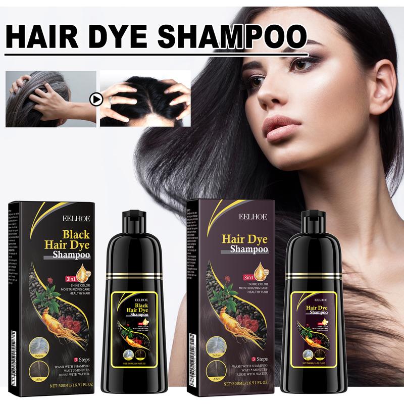 Hair Dye Shampoo-Black Hair Color Shampoo Instant 3 in 1 +99% Gray Hair Coverage - Herbal Ingredients - Multiple Colors Available Haircare