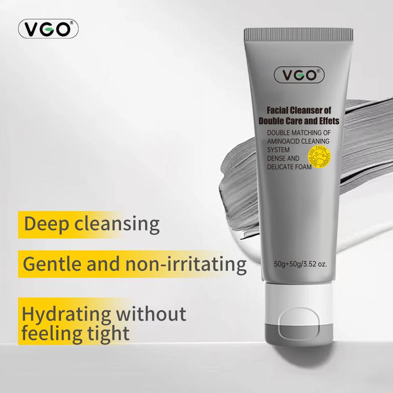 VGO Snail Mucin 92% Moisturizer Vitamin C serum 30ml 60ml Facial Cleanser of Double Care and Effets Three-In-One Set Skincare Repairing Facial Skin Care Set repair comfort skincare products sets ordinary skincarehyaluronic acid moisturizer