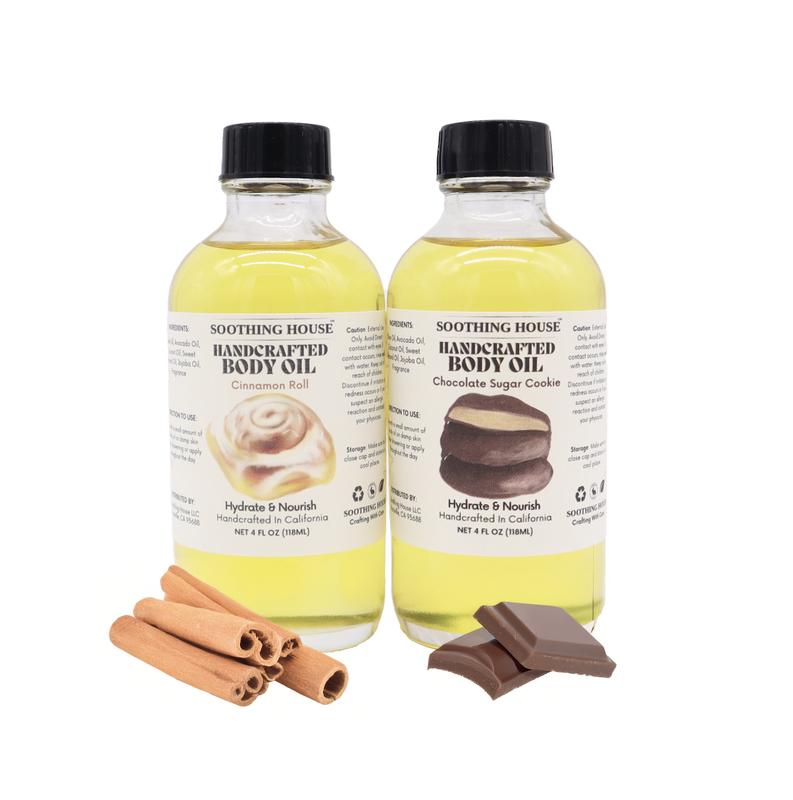 Christmas Body Oil Bundle - Chocolate Sugar Cookie & Cinnamon Roll