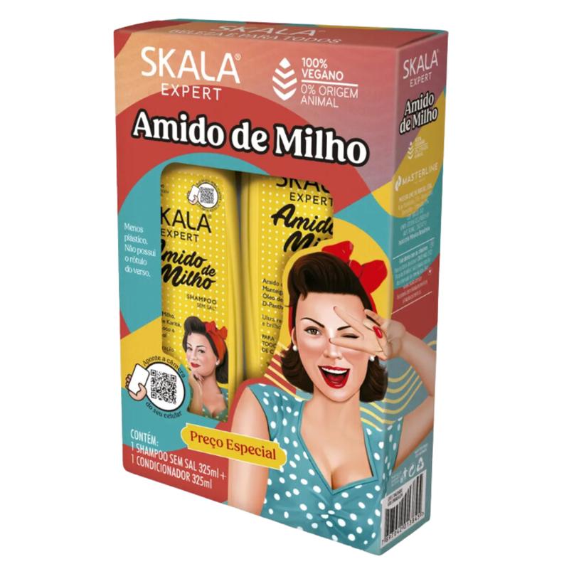 Skala Expert Amido de Milho Shampoo and Condicional Kit - 325 ml - 100% Vegan