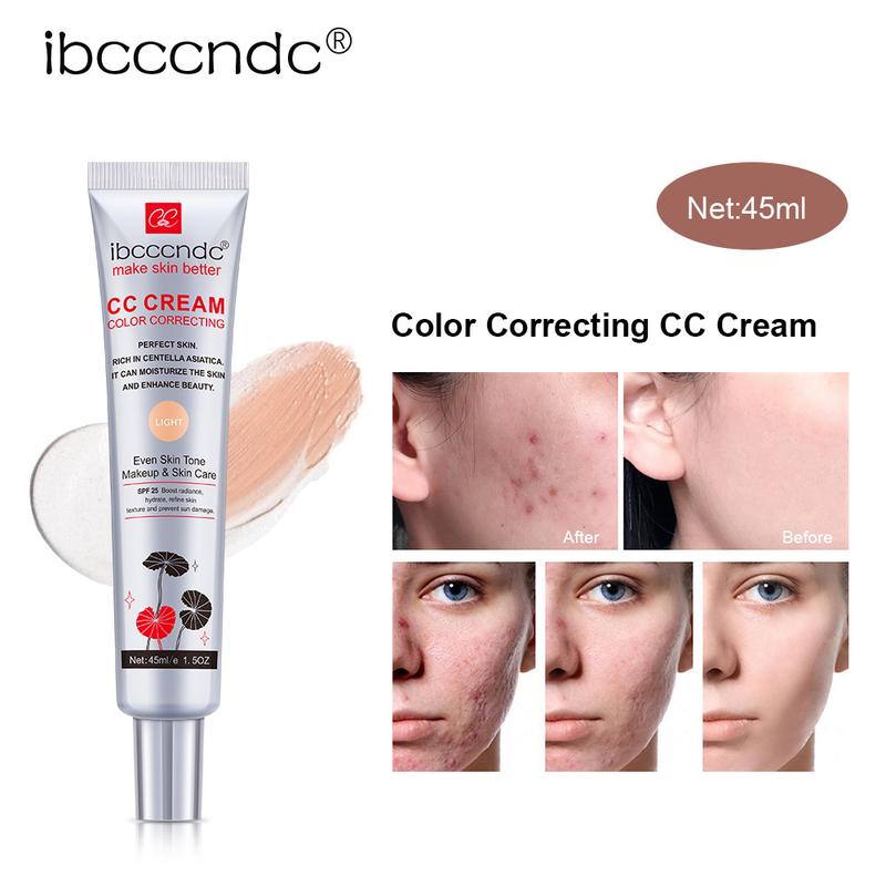 ibcccndc centella asiatica CC cream concealer, long-lasting invisible pore moisturizing and brightening primer before makeup Moisturize Clear Moisturizer