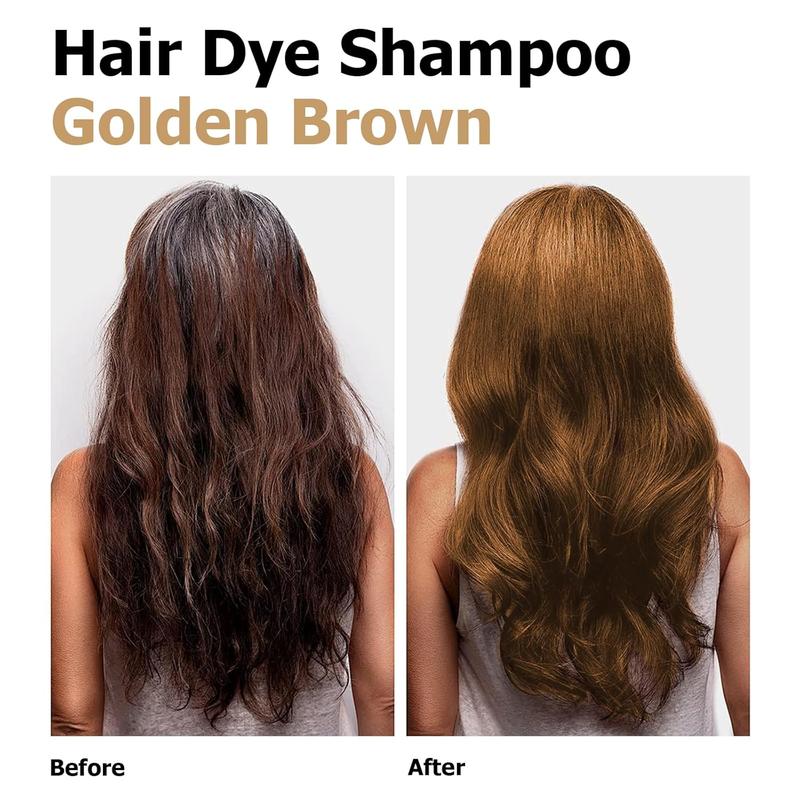 Instant Herbal Blonde Brown Hair Dye Shampoo - Natural 3-in-1 for Long-Lasting Color in 10-15 Minutes for Unisex Type Haircare, Safe & Healthy, 500ml