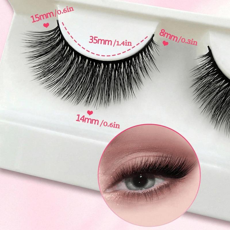 Cat Eye False Eyelashes, 5 Pairs box Wispy Cat Eye Faux Lashes, Natural Curling Eye Makeup Strip Lashes, Full Volume Eyelash for Lashes Extensions, Volumized False Eyelashes for Women and Girls Eye Makeup Enhancement, Makeup Products, Christmas Gift