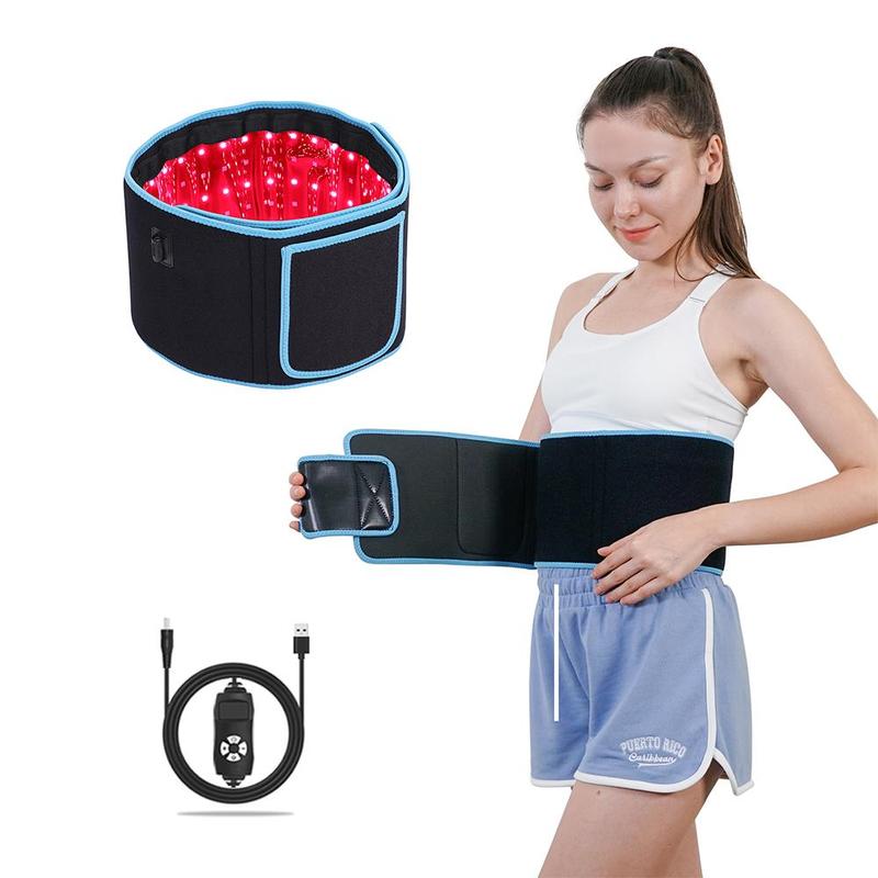 USB Heating Waist Belt, 1 Count Red Light Heating Waist Belt 660nm 850nm Infrared LED For Home Use, Without Charger Plug