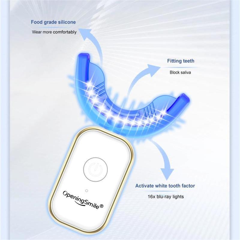 LED Light Teeth Beauty Kit, 1 Set Oral Care Portable Rechargeable Teeth Brightening Tool with 3 Counts Teeth Beauty Pen, Dental Care Products