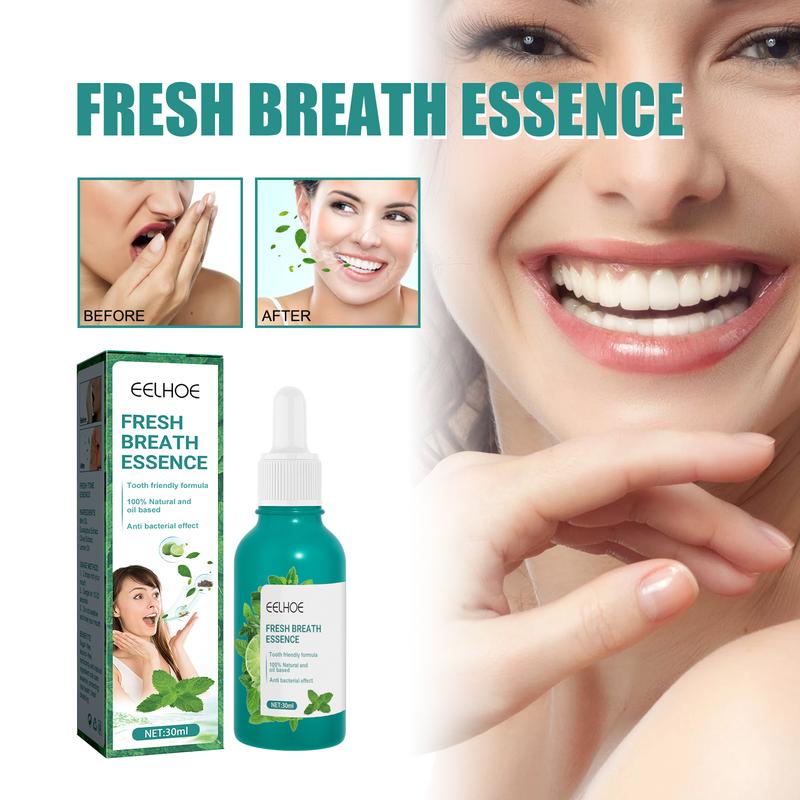 Fresh Breath Essence，Bad Breath Treatment for Adults, Natural Breath Freshening Drops for Bad Breath & Dry Mouth, Travel Size Concentrated, Alcohol Free teeth whitening kit