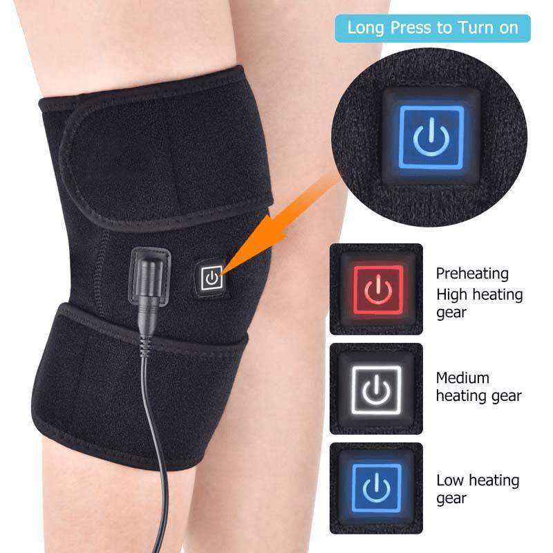 Electric Heated Knee Massager, 1 Count USB Rechargeable Knee Warmer, Knee Massage Tool for Women & Men, Personal Care Appliances