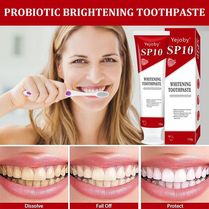 (3 Counts only 12$) SP-10 whitening Toothpaste, Super sp10 brightening Oral probiotic, sp 10 Bright White Toothpaste for Stain Removing, Fresh Breath & Teeth Health  Whitening Solution Effect is better than SP-7 and SP-8,SP-6 SP-4 sp-6 sp8 sp6 sp4 SP-10