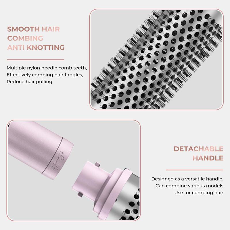 3 in 1 Thermal Round Brush, 1 Count Thermal Brush with Detachable Heads for Curls, Easy To Use, Personal Care Appliances, Christmas Gift, Stocking Fillers, Winter & New Year Gift