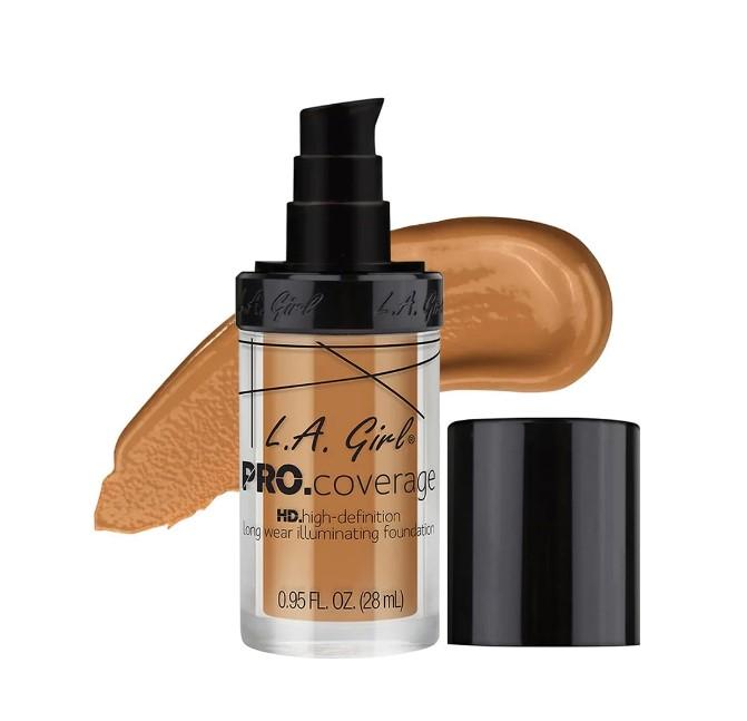 L.A. Girl Pro Coverage Liquid Foundation, Warm Beige, 0.95 Fl Oz