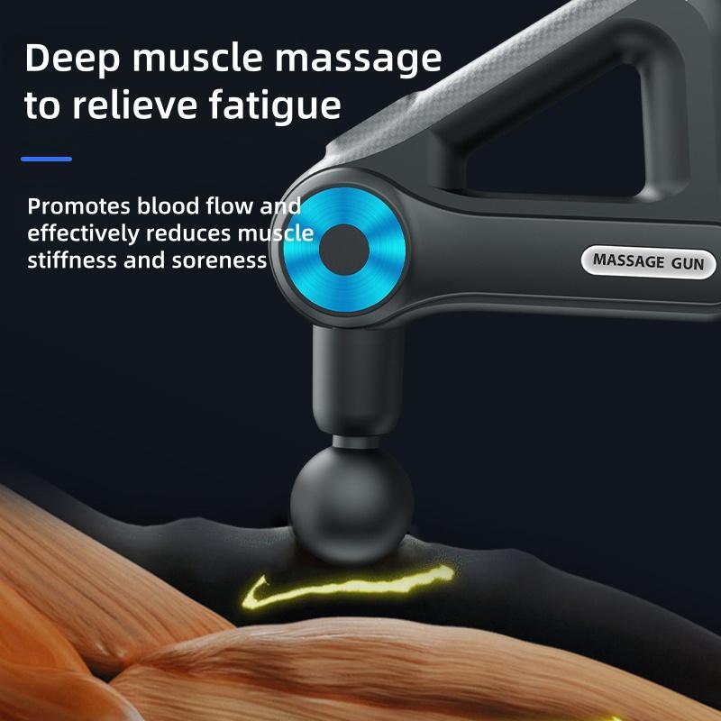 Portable Handheld Muscle Massager, 1 Box Multifunctional Muscle Massager & Accessories, Professional Muscle Relaxation Tool for Home & Travel