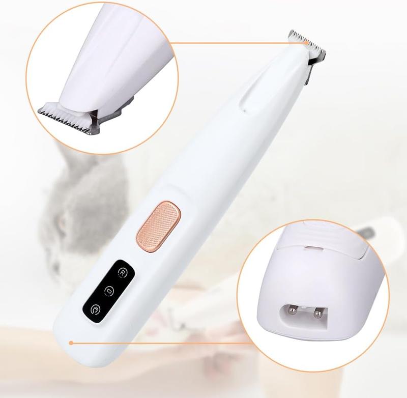 Upgraded Dog Paw Trimmer with LED Light, 18 mm Widen Blade, 35 dB Low Noise, LED Display, Fully Waterproof, Rechargeable Clipper for Dogs Cats Trimming Paws, Eyes, Ears, Face, and Rump