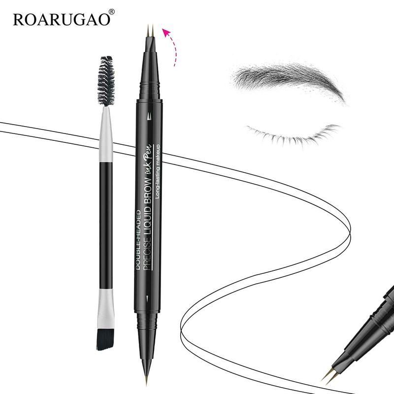 [Only $9.99!!!] Curved Eyebrow Pen - Eyebrow Pencil 2-in-1 Dual-Ended Eyebrow Pen with Curved Tip and Precise Brush-Tip, Microblading Eyebrow Pen for Natural Hair-Like Brows, Long Lasting