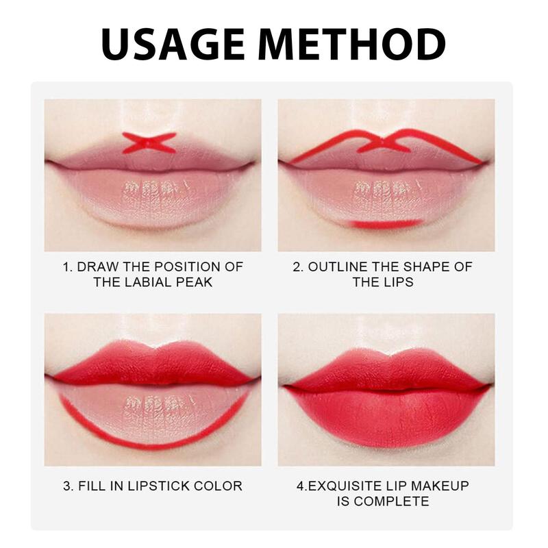 Matte Finish Liquid Lip Liner Set, 12pcs set Easy Coloring Lip Liner Pen, Moisturizing Lip Liners Lip Gloss Lipstick, Suitable for All Occasions Lip Makeup Products