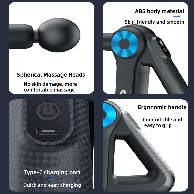 Portable Handheld Muscle Massager, 1 Box Multifunctional Muscle Massager & Accessories, Professional Muscle Relaxation Tool for Home & Travel