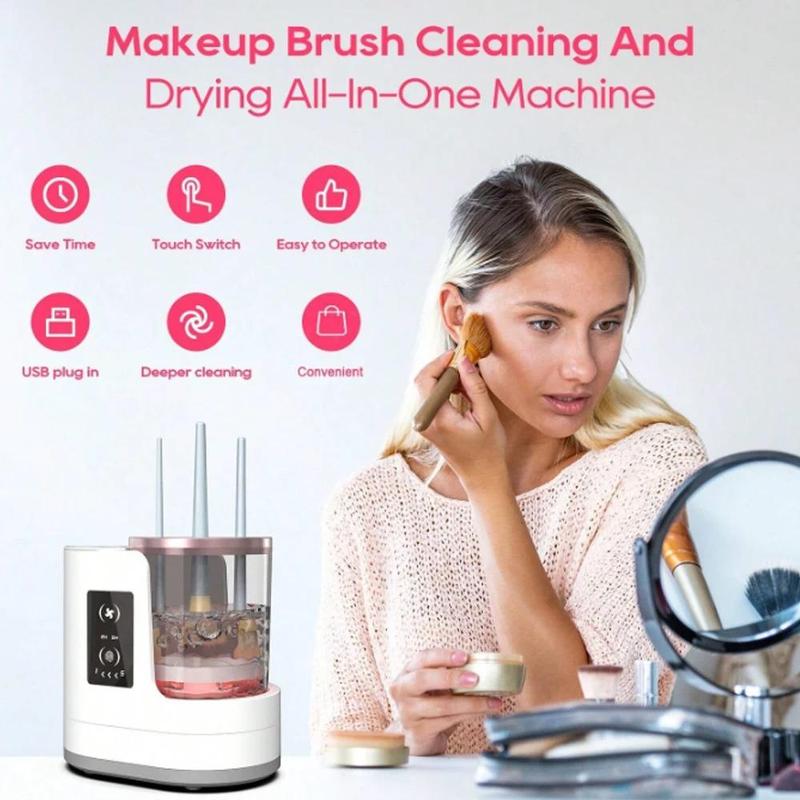 Electric Makeup Brush Cleaner, Rechargeable Makeup Brushes Cleaning Tool, Automatic Makeup Brush Cleaning Stand Tool