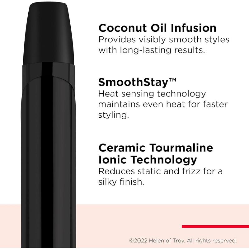 Revlon SmoothStay Coconut Oil-Infused Curling Iron | for Shiny, Smooth Curls (1 in)