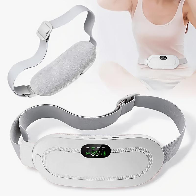 Portable Cordless Heating Uterus Warmer Pad, 1 Count Electric Warm Belly Belts, 3 Heat Levels 4 Massage Modes Waist Warming Massager