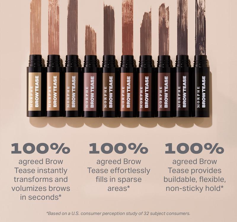 Morphe Brow Tease Fiber-Infused Volumizing Mousse, Eyebrow Tint