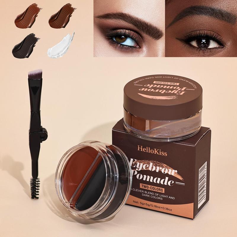 Long Lasting Eyebrow Pomade with Brush, Eyebrow Cream Gel, Tinted Eyebrows Enhancers, Eye Brow Makeup Tool for Daily Use, Christmas Gift