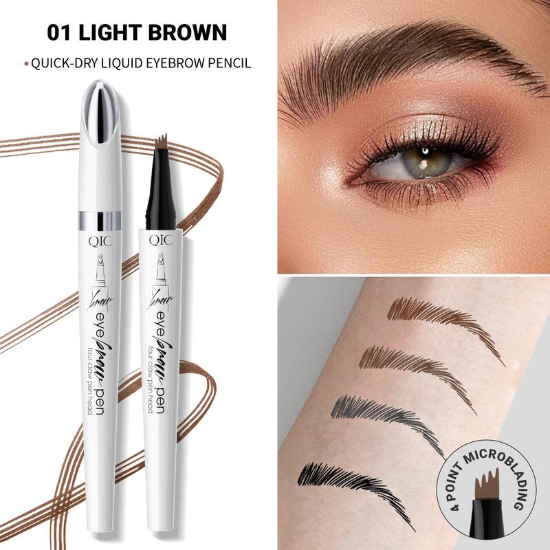 4-tip Liquid Eyebrow Pen, Waterproof Long Lasting Eyebrow Pencil, High Pigmented Brow Shading & Filling Pencil, Makeup Tool Easy To Apply, Eyebrow Pencil, Christmas Gift