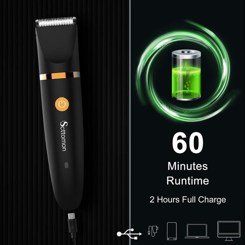 3 in 1 Electric Body Hair Trimmer,Groin Hair Trimmer for Men,Waterproof Electric Shaver Nose Hair Trimmer,Men's Hair Removal Device Cordless,Manscape Trimmer with Standing Recharge Dock