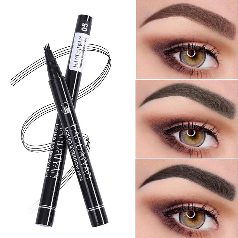 Waterproof 4-Pronged Eyebrow Pencil – Easy Hair-Like Strokes for Natural, Long-Lasting Brows, Smudge-Free Confidence All Day Cosmetic Makeup