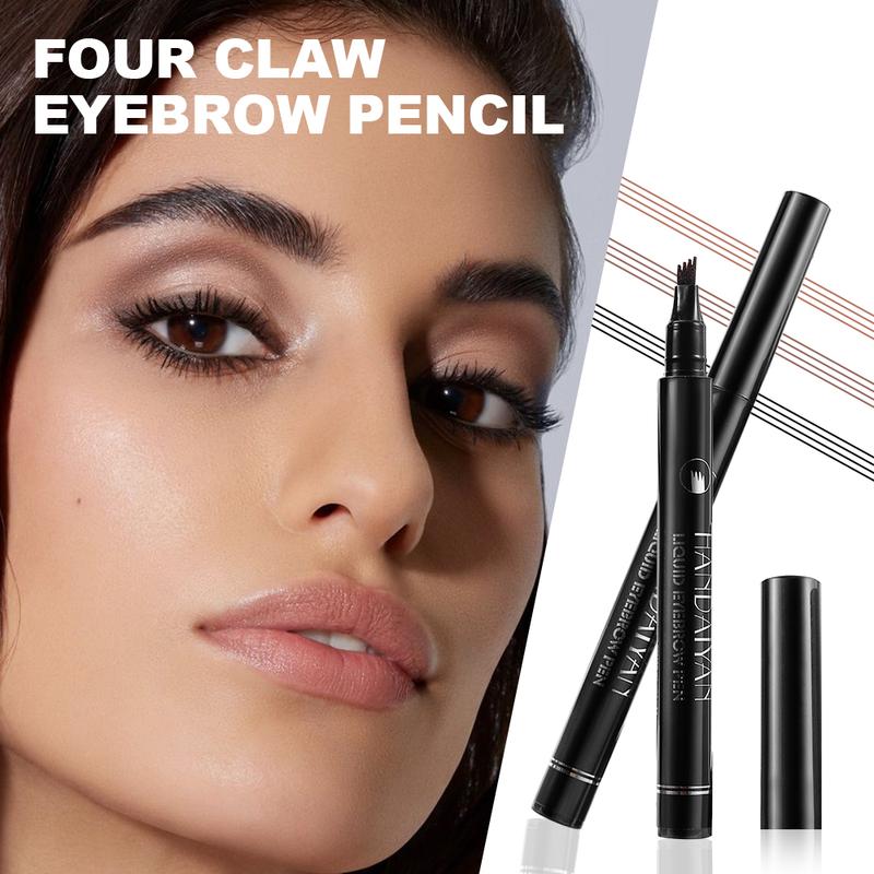 Waterproof 4-Pronged Eyebrow Pencil – Easy Hair-Like Strokes for Natural, Long-Lasting Brows, Smudge-Free Confidence All Day Cosmetic Makeup