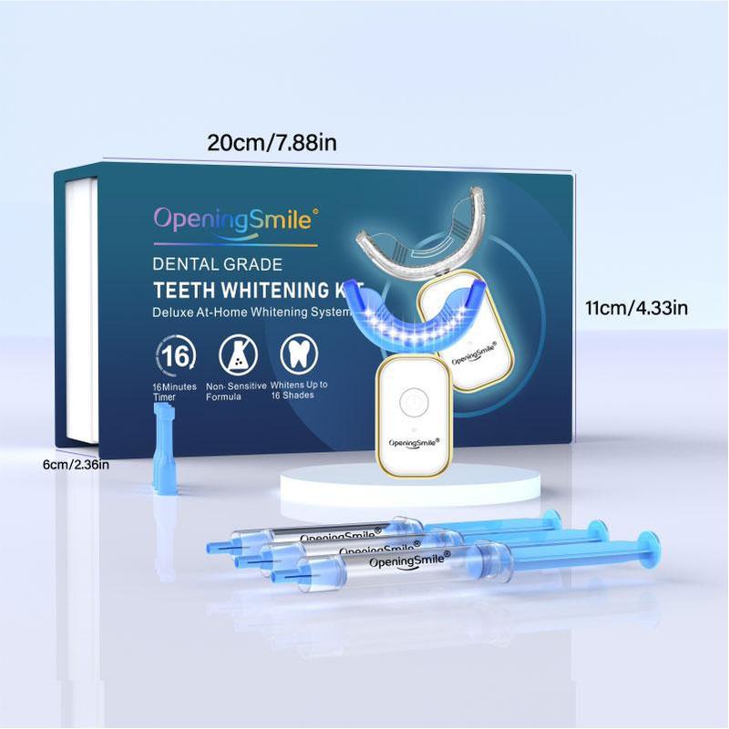 LED Light Teeth Beauty Kit, 1 Set Oral Care Portable Rechargeable Teeth Brightening Tool with 3 Counts Teeth Beauty Pen, Dental Care Products