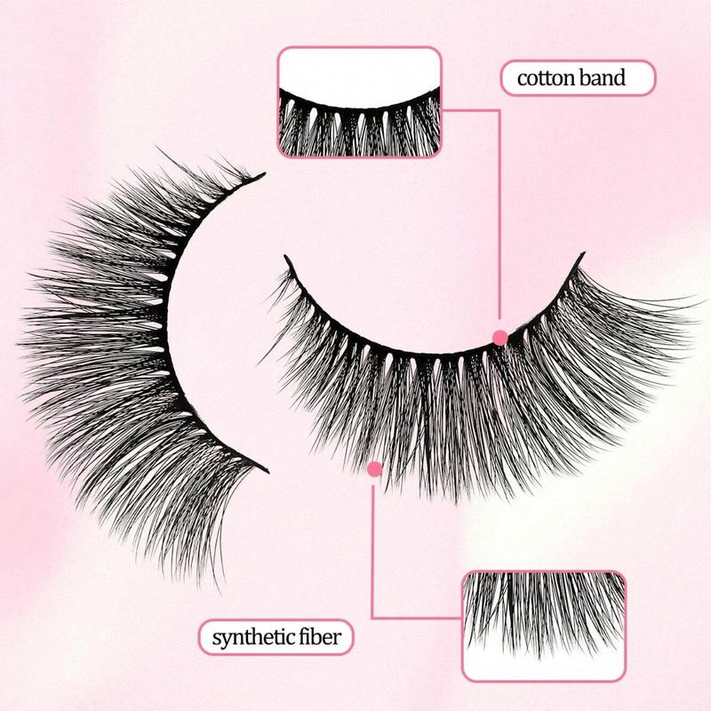 Cat Eye False Eyelashes, 5 Pairs box Wispy Cat Eye Faux Lashes, Natural Curling Eye Makeup Strip Lashes, Full Volume Eyelash for Lashes Extensions, Volumized False Eyelashes for Women and Girls Eye Makeup Enhancement, Makeup Products, Christmas Gift