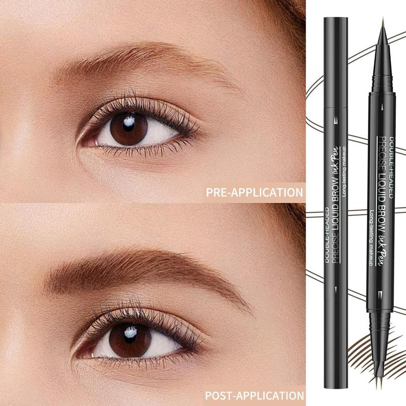 [Only $9.99!!!] Curved Eyebrow Pen - Eyebrow Pencil 2-in-1 Dual-Ended Eyebrow Pen with Curved Tip and Precise Brush-Tip, Microblading Eyebrow Pen for Natural Hair-Like Brows, Long Lasting