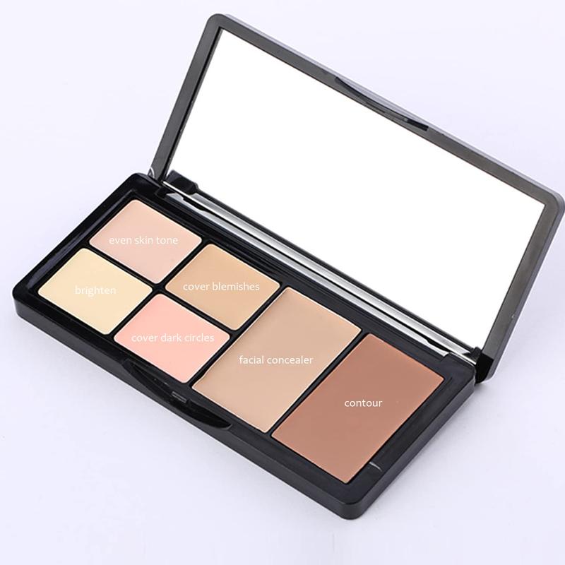 Cosmetic 6-in-1 Concealer Palette (2#) - Professional Flawless Look!