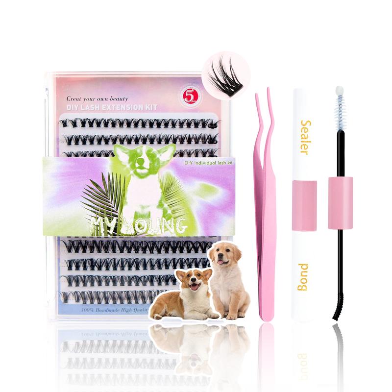 AN240pcs Lash Extension Kit Cluster Lashes DIY Eyelash Extension Kit D Curl Individual Lashes