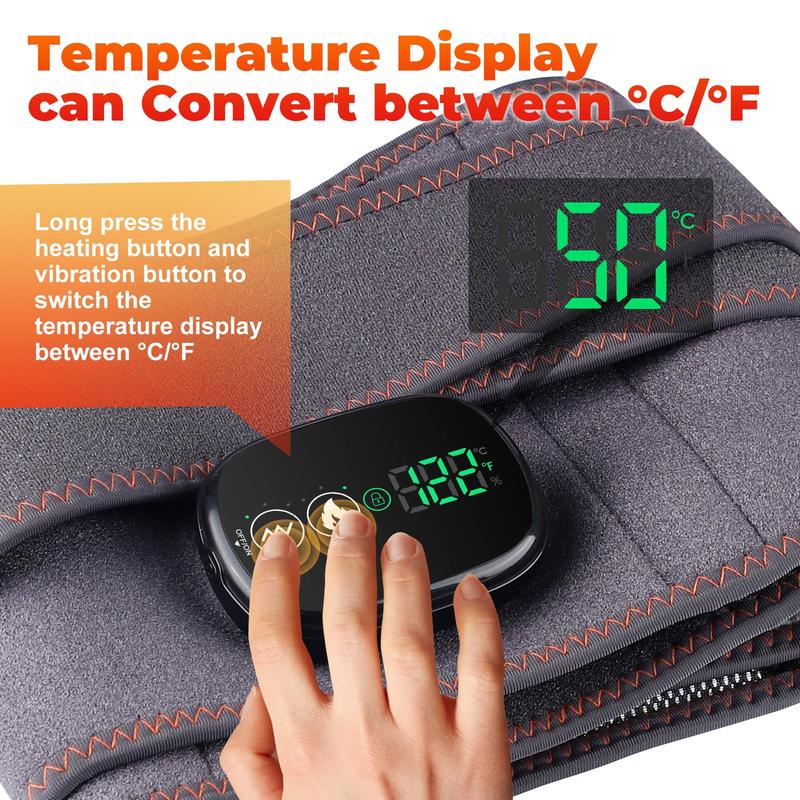 Cordless Heated Massage Belt, Back Massage Belt, 3 Heating Modes Heated Back Belt, Suitable for Middle-aged and Elderly People, 5000mA long battery life, Great Gift, 5 Languages Instruction Manuals